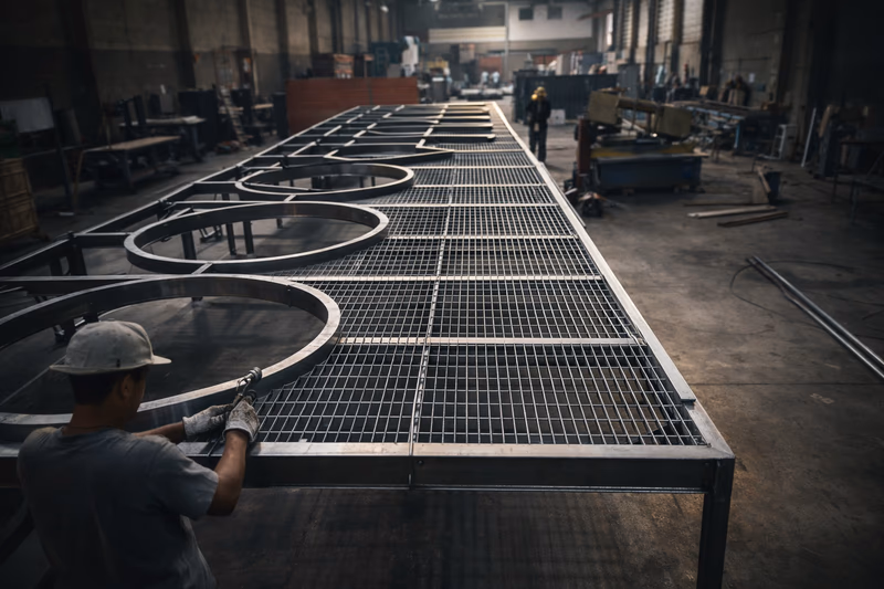 Guarda-corpos, grades e degraus industriais fabricados pela VETEL